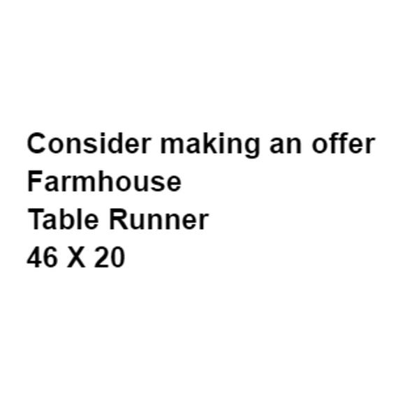 Farmhouse Table Runner Reversible Gimp Trim Mantle Dresser Scarf Foil Print - Picture 2 of 7